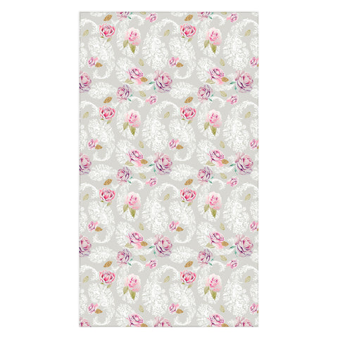 Marta Barragan Camarasa Romantic floral paisley pattern Tablecloth