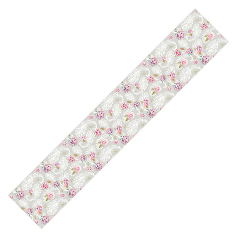 Marta Barragan Camarasa Romantic floral paisley pattern Table Runner