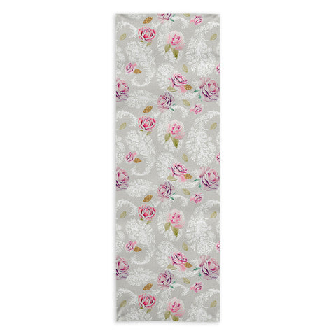 Marta Barragan Camarasa Romantic floral paisley pattern Yoga Towel