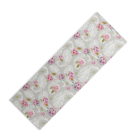 Marta Barragan Camarasa Romantic floral paisley pattern Yoga Mat