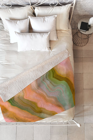 Marta Barragan Camarasa Rustic desert colors I Fleece Throw Blanket