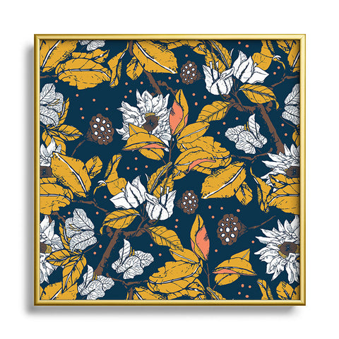 Marta Barragan Camarasa Seasonal darkness 22 Square Metal Framed Art Print