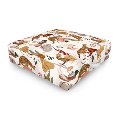 Marta Barragan Camarasa Serval Savannah Cat Outdoor Floor Cushion