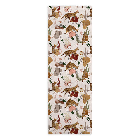 Marta Barragan Camarasa Serval Savannah Cat Yoga Towel