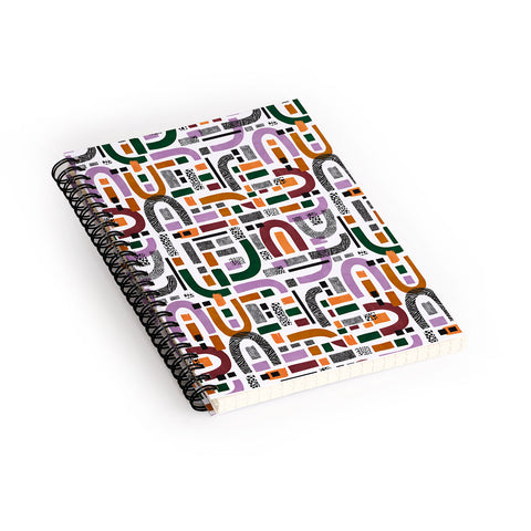 Marta Barragan Camarasa Shapes and animal print Spiral Notebook