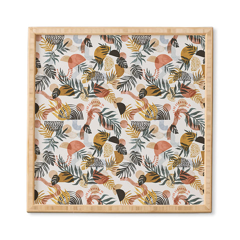 Marta Barragan Camarasa Shapes modern tropical S Framed Wall Art