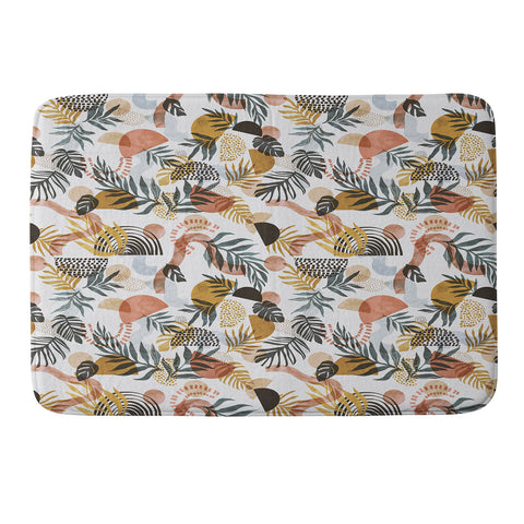 Marta Barragan Camarasa Shapes modern tropical S Memory Foam Bath Mat