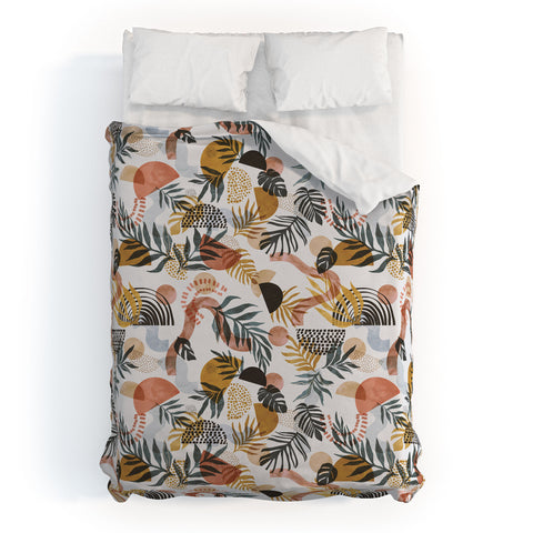 Marta Barragan Camarasa Shapes modern tropical S Duvet Cover