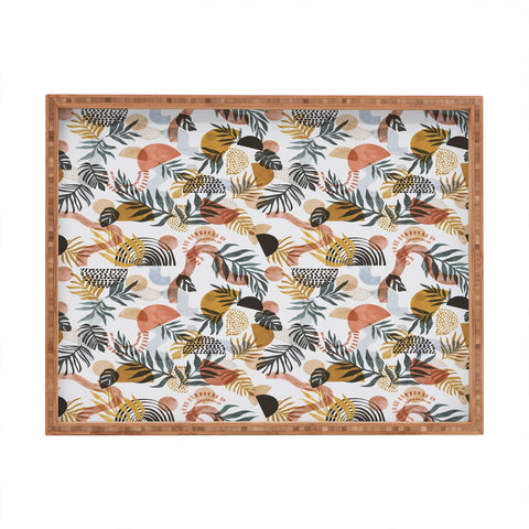 Marta Barragan Camarasa Shapes modern tropical S Rectangular Tray