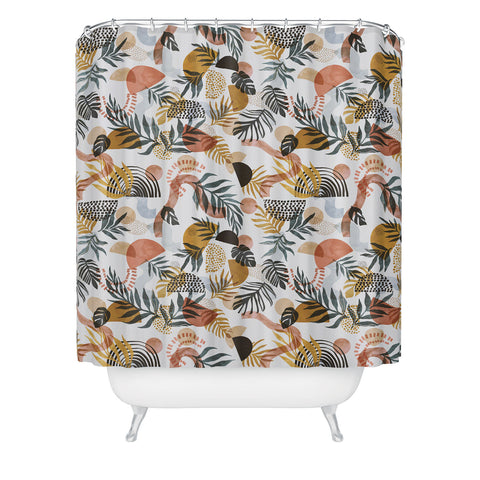 Marta Barragan Camarasa Shapes modern tropical S Shower Curtain