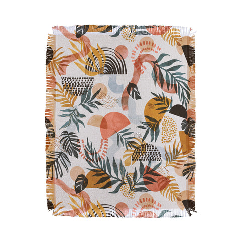 Marta Barragan Camarasa Shapes modern tropical S Throw Blanket