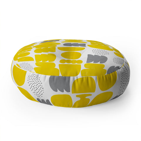 Marta Barragan Camarasa Shapes mosaic modern 50 Floor Pillow Round