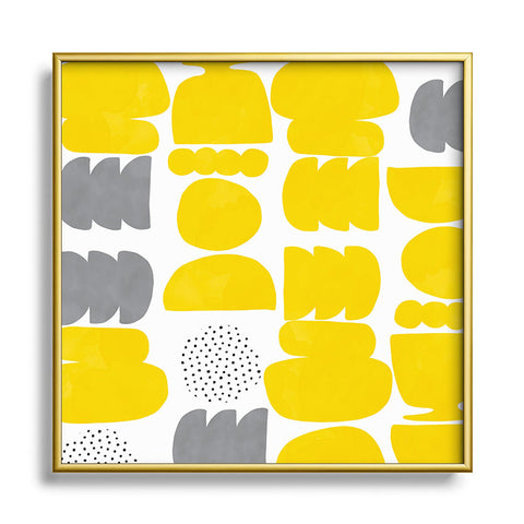 Marta Barragan Camarasa Shapes mosaic modern 50 Square Metal Framed Art Print