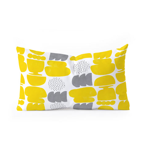 Marta Barragan Camarasa Shapes mosaic modern 50 Oblong Throw Pillow