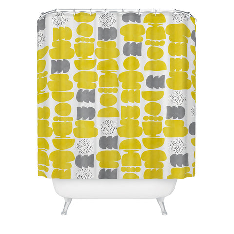 Marta Barragan Camarasa Shapes mosaic modern 50 Shower Curtain
