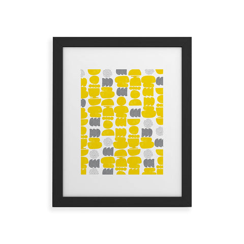 Marta Barragan Camarasa Shapes mosaic modern 50 Framed Art Print