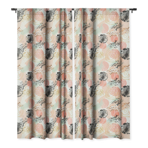 Marta Barragan Camarasa Shapes pastel and textures Blackout Window Curtain