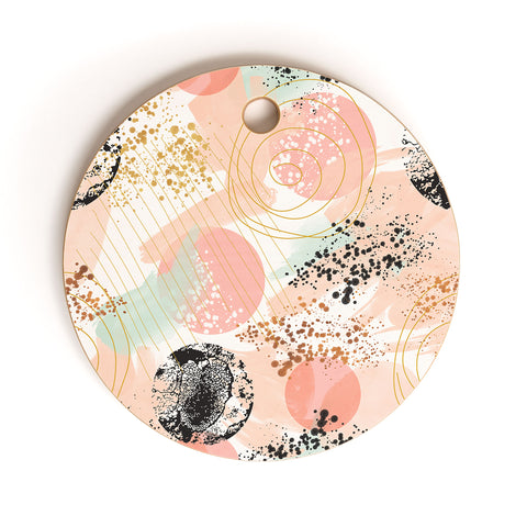 Marta Barragan Camarasa Shapes pastel and textures Cutting Board Round