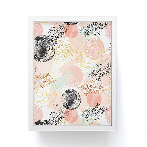 Marta Barragan Camarasa Shapes pastel and textures Framed Mini Art Print