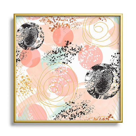 Marta Barragan Camarasa Shapes pastel and textures Square Metal Framed Art Print