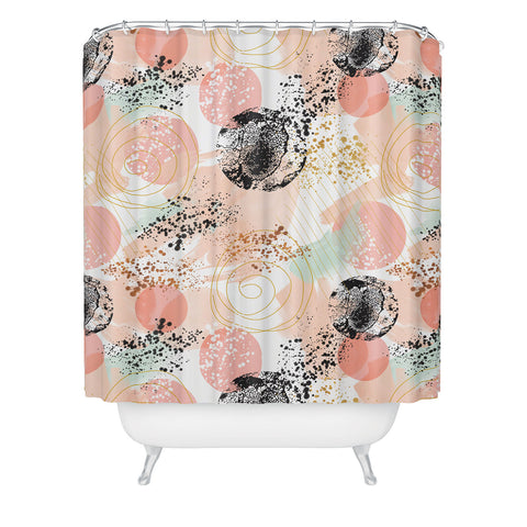Marta Barragan Camarasa Shapes pastel and textures Shower Curtain