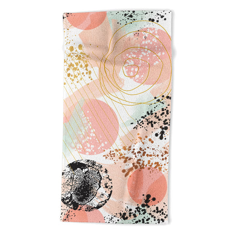Marta Barragan Camarasa Shapes pastel and textures Beach Towel