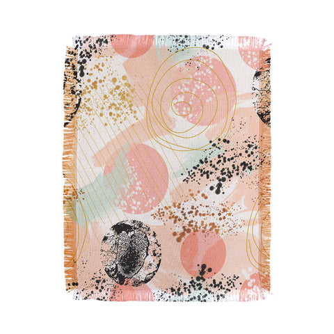 Marta Barragan Camarasa Shapes pastel and textures Throw Blanket
