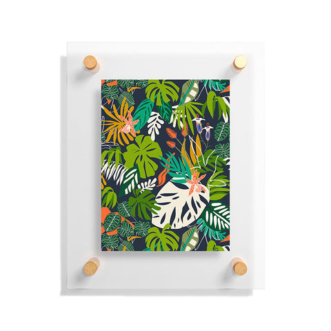 Marta Barragan Camarasa Simple dark jungle drawing Floating Acrylic Print