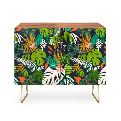 Marta Barragan Camarasa Simple dark jungle drawing Credenza