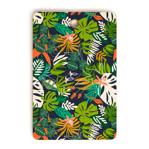 Marta Barragan Camarasa Simple dark jungle drawing Cutting Board Rectangle