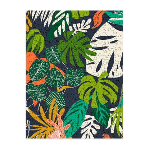 Marta Barragan Camarasa Simple dark jungle drawing Puzzle