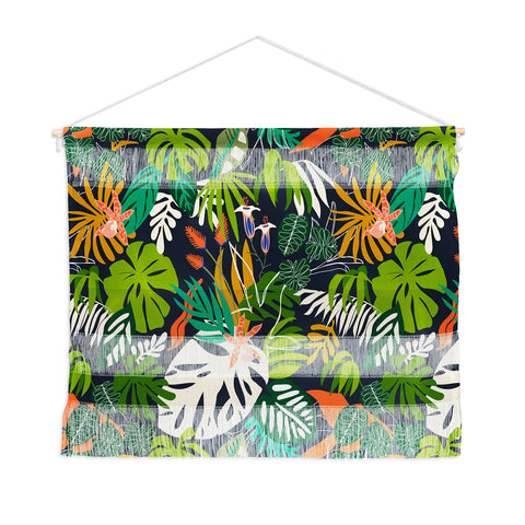 Marta Barragan Camarasa Simple dark jungle drawing Wall Hanging Landscape