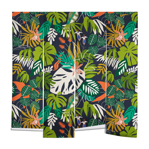 Marta Barragan Camarasa Simple dark jungle drawing Wall Mural