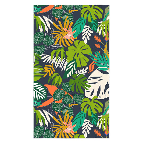 Marta Barragan Camarasa Simple dark jungle drawing Tablecloth