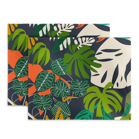 Marta Barragan Camarasa Simple dark jungle drawing Placemat
