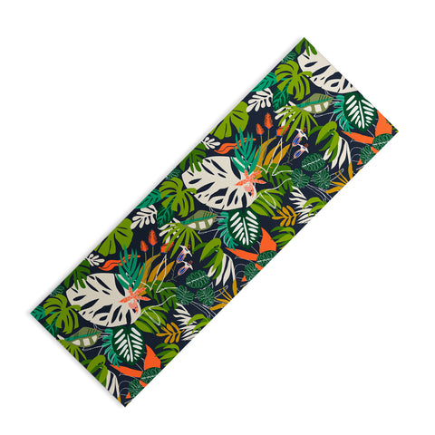 Marta Barragan Camarasa Simple dark jungle drawing Yoga Mat