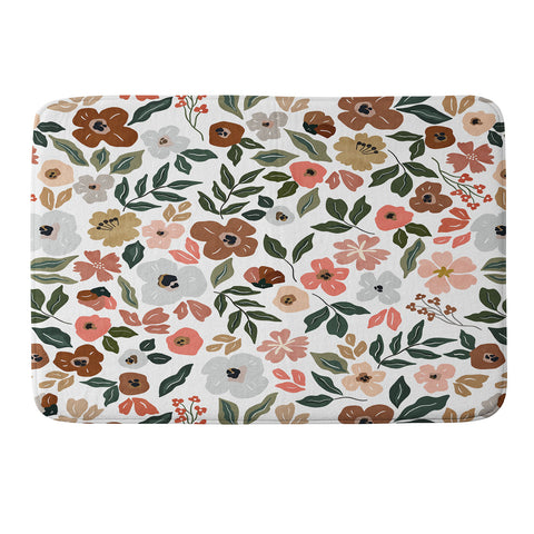 Marta Barragan Camarasa Simple flowery garden 0I Memory Foam Bath Mat