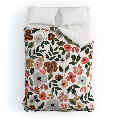 Marta Barragan Camarasa Simple flowery garden 0I Comforter