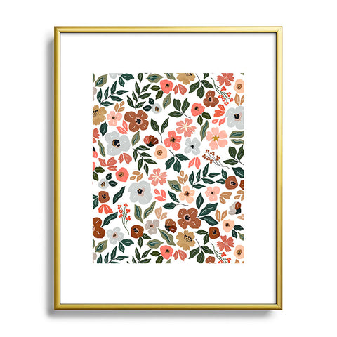 Marta Barragan Camarasa Simple flowery garden 0I Metal Framed Art Print