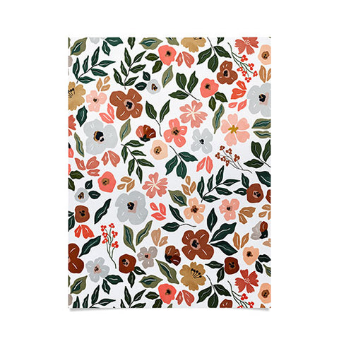Marta Barragan Camarasa Simple flowery garden 0I Poster