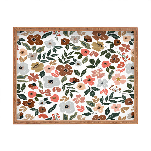 Marta Barragan Camarasa Simple flowery garden 0I Rectangular Tray