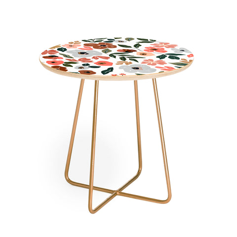 Marta Barragan Camarasa Simple flowery garden 0I Round Side Table