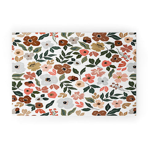 Marta Barragan Camarasa Simple flowery garden 0I Welcome Mat