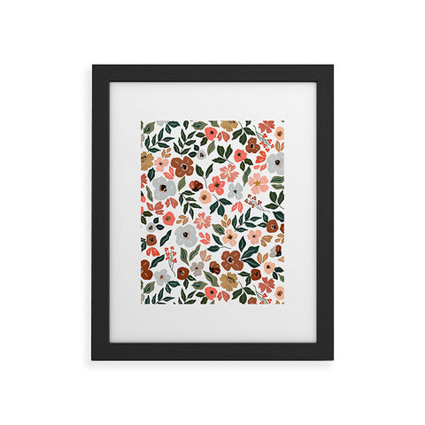 Marta Barragan Camarasa Simple flowery garden 0I Framed Art Print