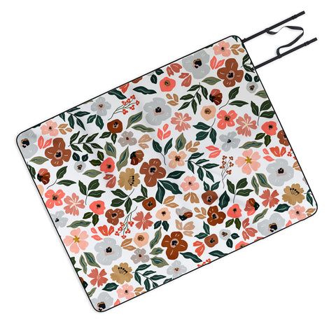Marta Barragan Camarasa Simple flowery garden 0I Picnic Blanket