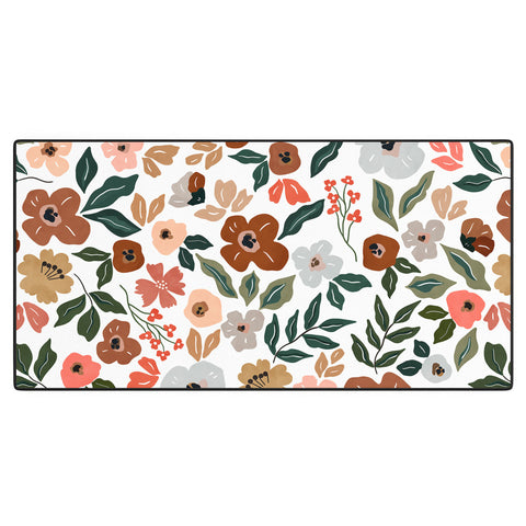 Marta Barragan Camarasa Simple flowery garden 0I Desk Mat