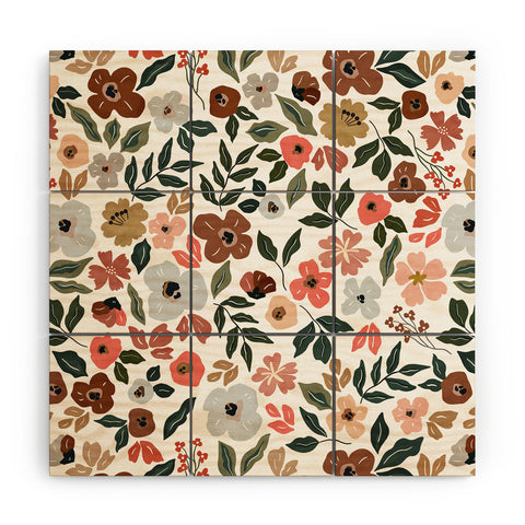 Marta Barragan Camarasa Simple flowery garden 0I Wood Wall Mural