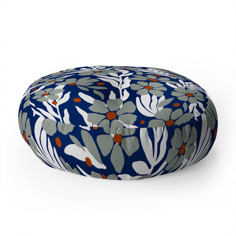 Marta Barragan Camarasa Simple garden blooms 23 Floor Pillow Round