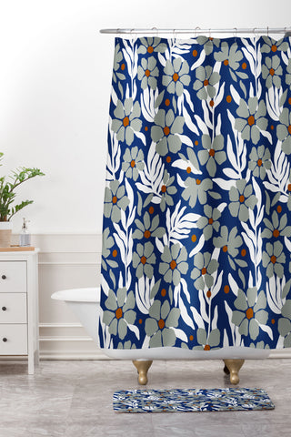Marta Barragan Camarasa Simple garden blooms 23 Shower Curtain And Mat