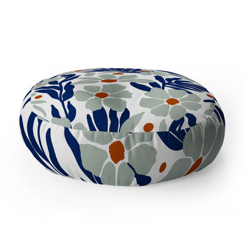Marta Barragan Camarasa Simple garden blooms 23B Floor Pillow Round